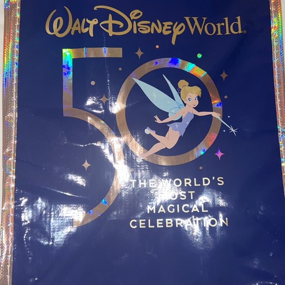 Walt Disney World's 50th Celebration Small Medium Duo Reuseable Tote NWT - Picture 3 of 6